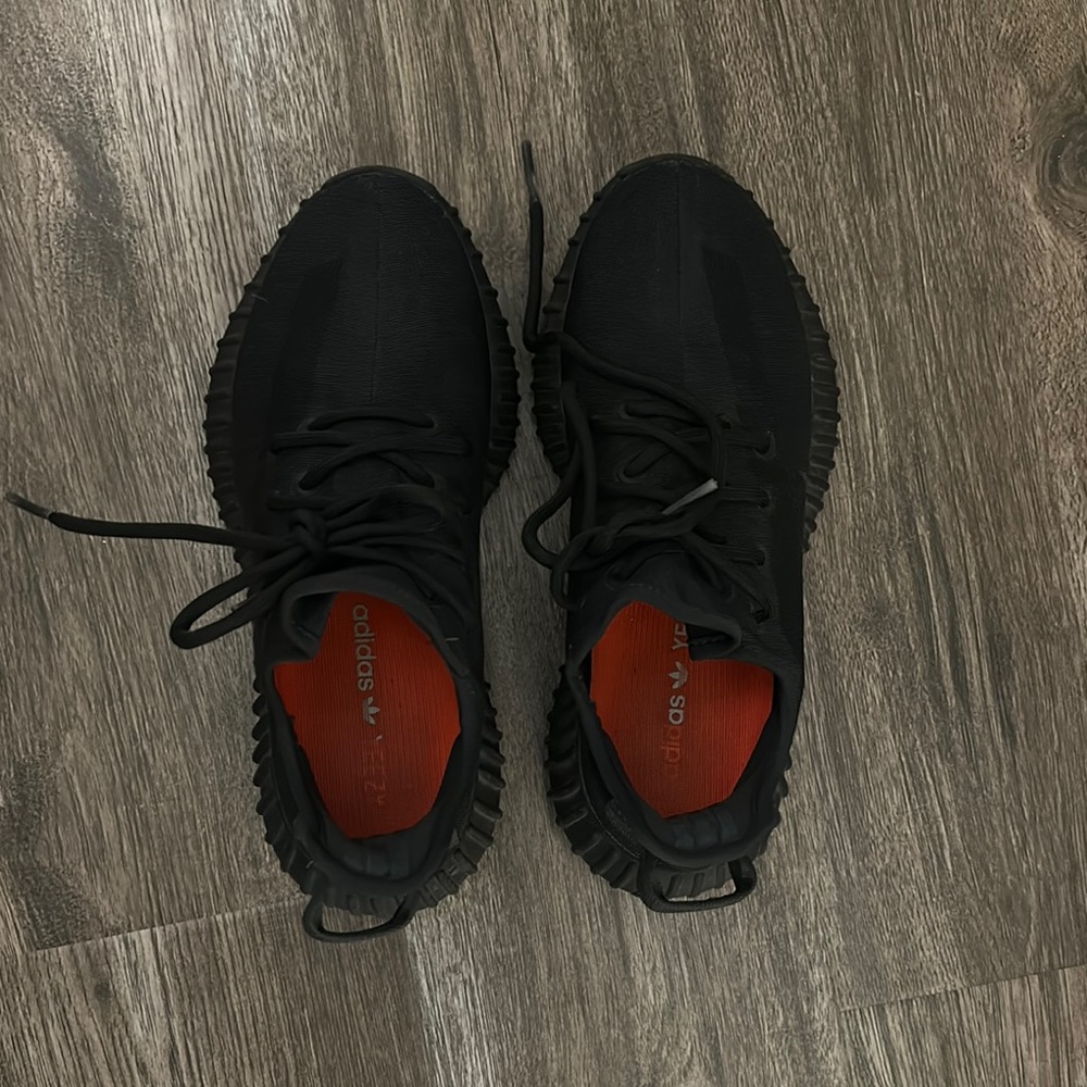 Adidas YEEZY Black and Orange Sneakers